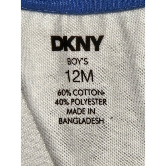 DKNY  12M, Set Of 3, Grey Pull Over Jacket/Grey Pants/ Crew Neck Logo T Shirt - Picture 8 of 11